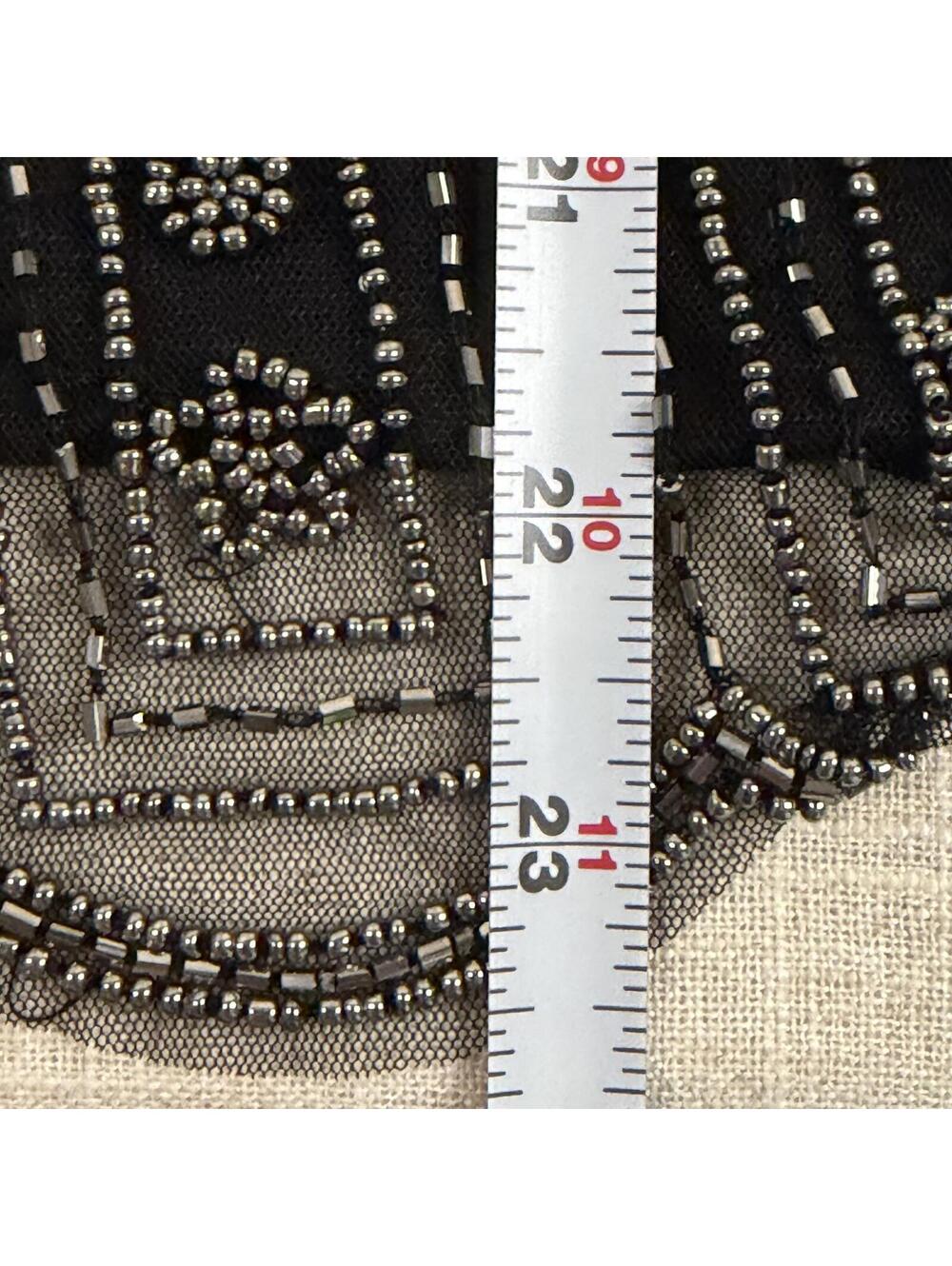 Saks Fifth Avenue Beaded Mesh Tank Medium Art Deco Gatsby Evening Party NWT - Picture 6 of 7